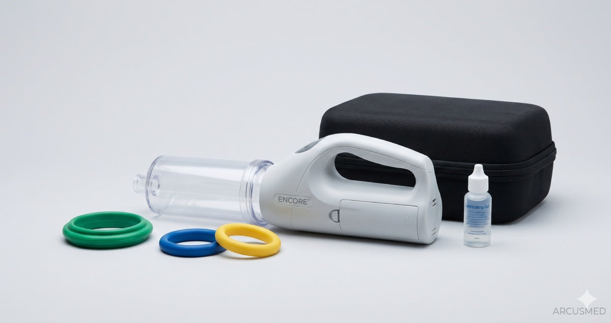 Battery-powered vacuum erection device for erectile dysfunction management