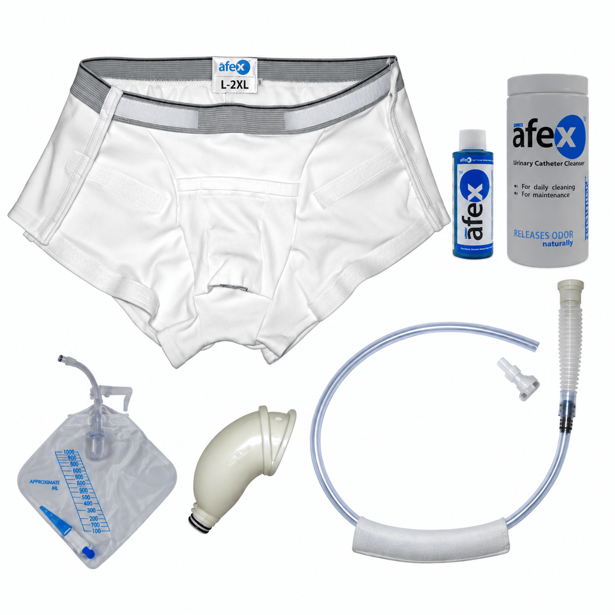Afex Night Time Incontinence Management Kit with Open-Sided Briefs A100-N-OS - Arcus Medical