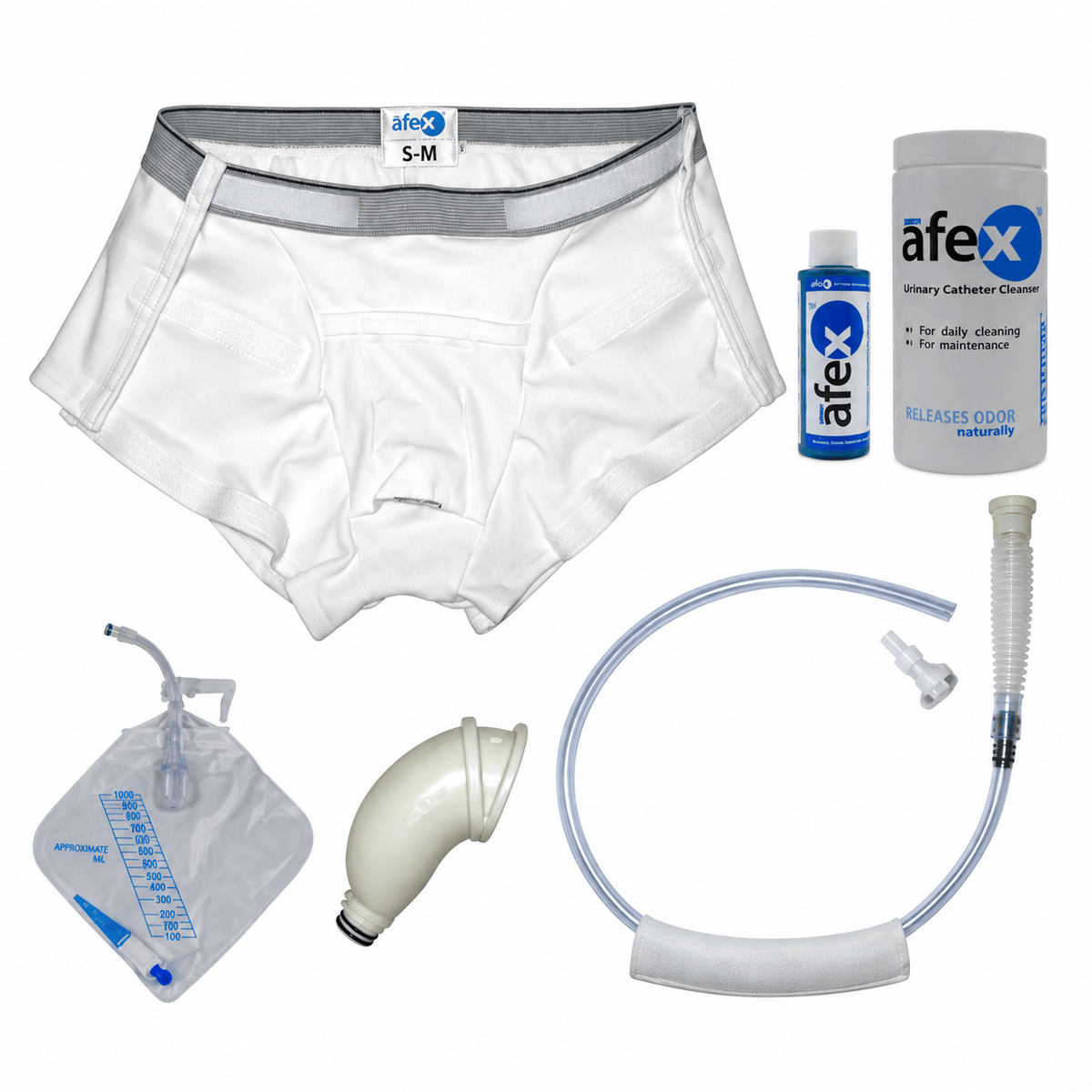 Afex Night Time Incontinence Management Kit with Open-Sided Briefs A100-N-OS - Arcus Medical
