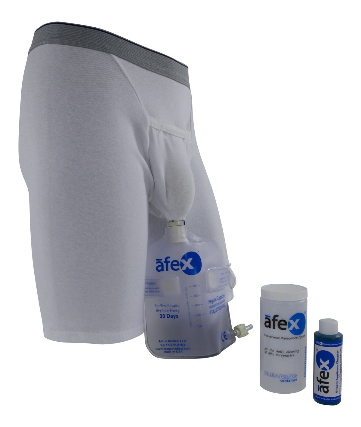 Afex Starter Kit with Sports Briefs for Active Daytime Use A100-SA-H - Arcus Medical